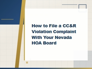 How to File a Cc&r Violation Complaint with Your Hoa