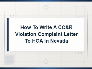 How to File a Cc&r Violation Complaint in Nevada