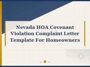 Nevada Hoa Cc&r Violation Complaint Letter Template