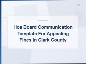 Clark County Hoa Fine Appeal Letter Template