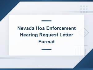 Nevada Hoa Enforcement Hearing Request Letter Format