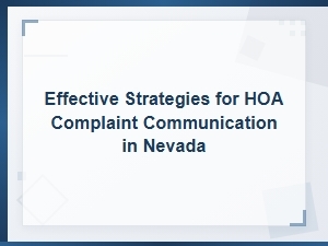 Navigating Hoa Complaint Communication in Nevada