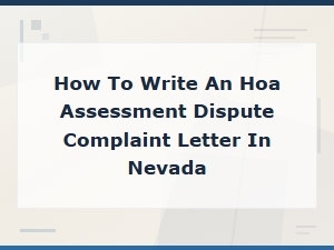 How to Dispute an Hoa Assessment in Nevada