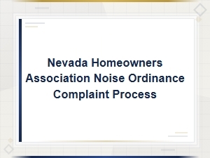 How to File a Noise Complaint with Your Nevada Hoa